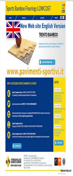 On line the new web site (English Version) dedicatet to sports flooring in bambbo 